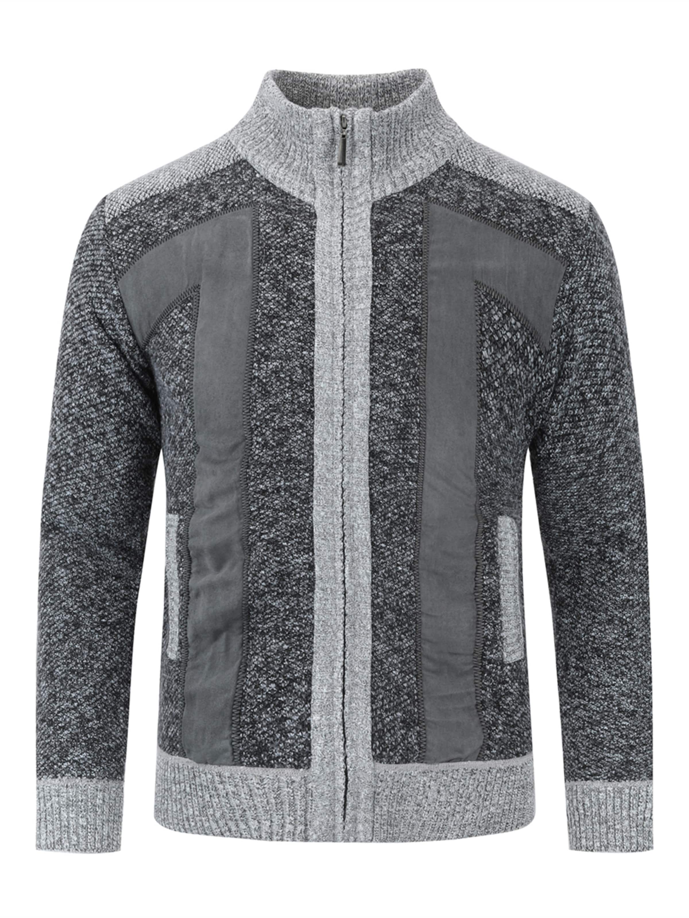 Youthup Knit Cardigan in Grey: front