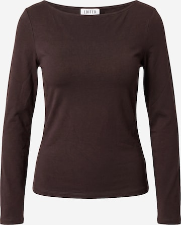 EDITED Shirt 'Raven' in Braun: Vorderseite