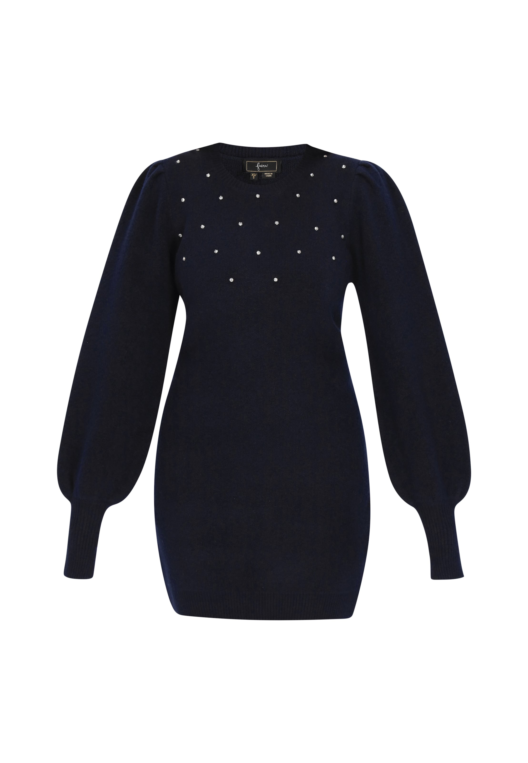 faina Πλεκτό φόρεμα σε μπλε: μπροστά