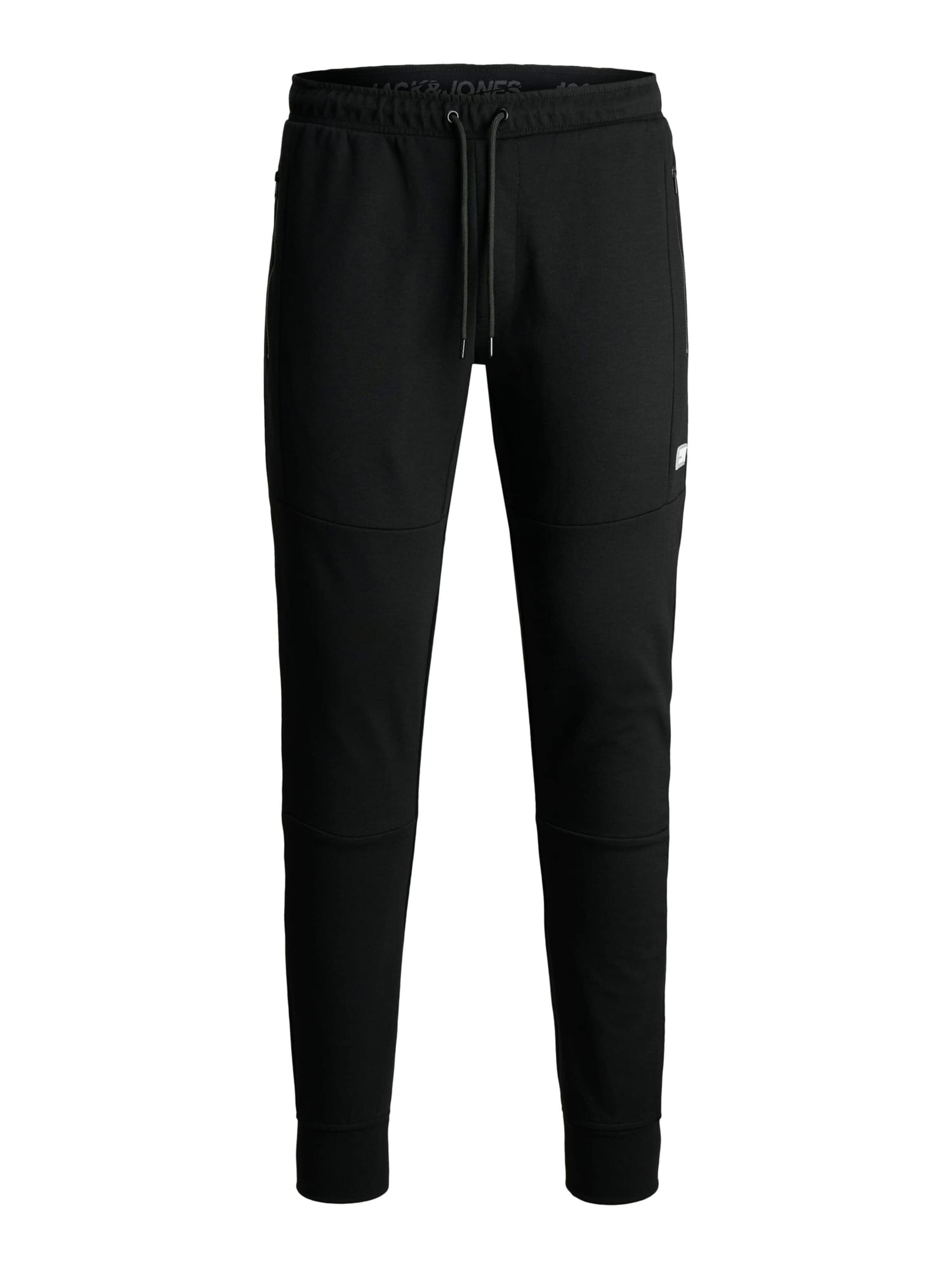 JACK & JONES Baggy Sportbroek 'Will' in Zwart: voorkant