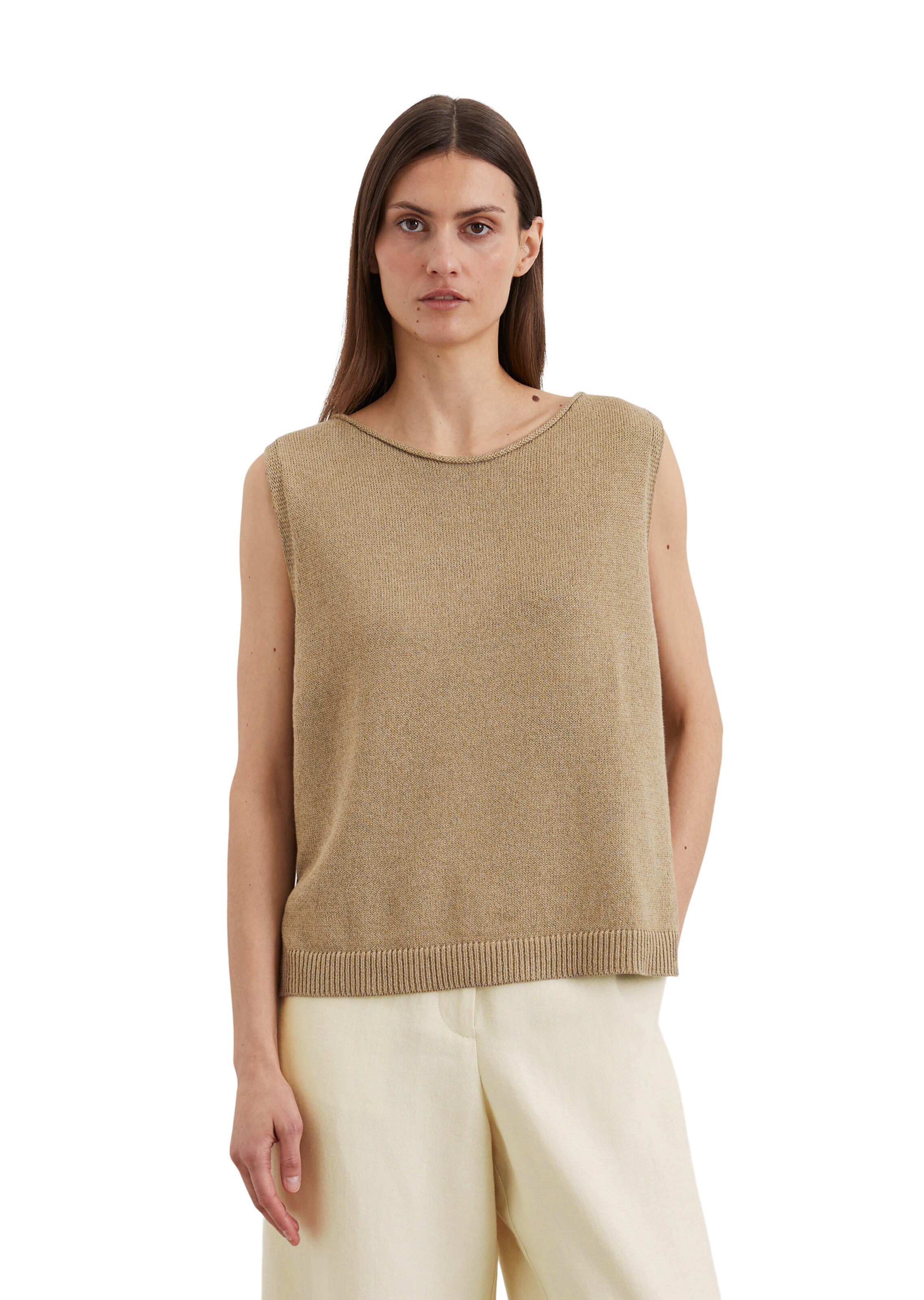 Marc O'Polo - Top de malha em bege: frente