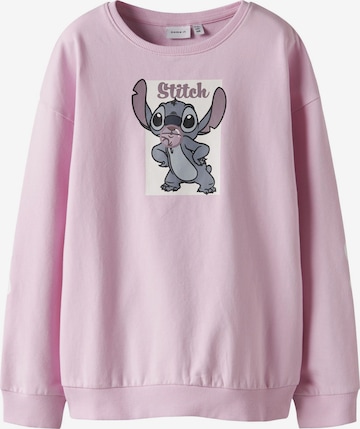 NAME IT Sweatshirt 'Stitch' i pink: forside