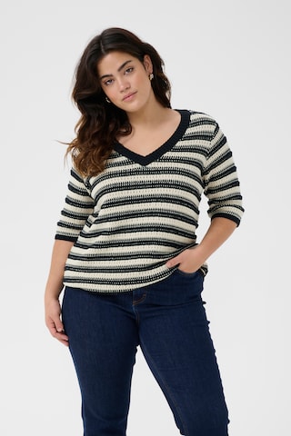 KAFFE CURVE Pullover 'KCStina' in Schwarz: Vorderseite