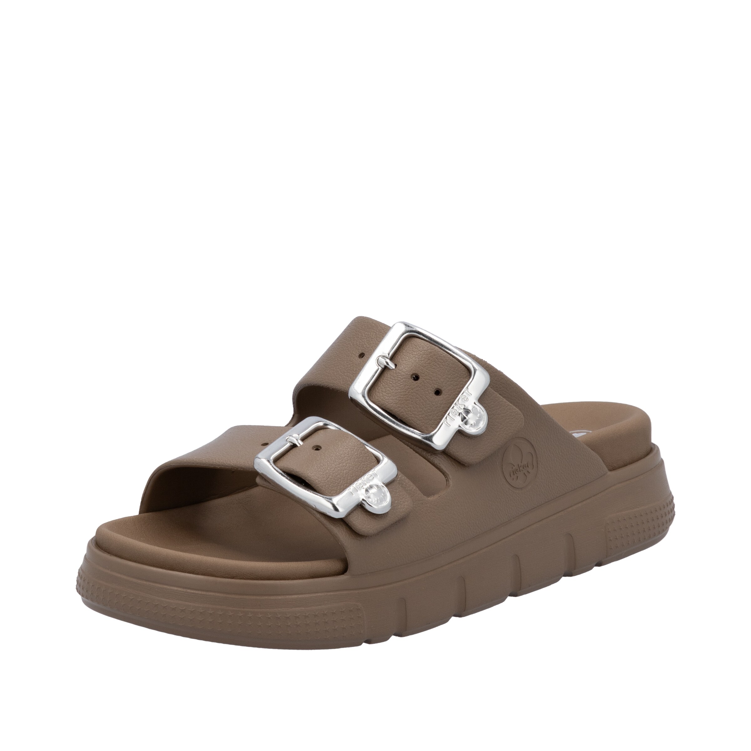 Rieker Mules in Brown: front