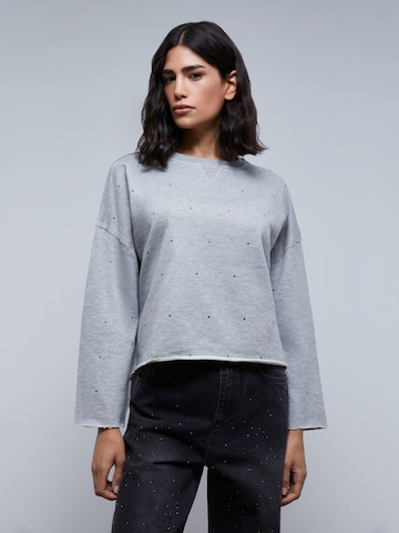 Sweat-shirt Scalpers en gris : devant