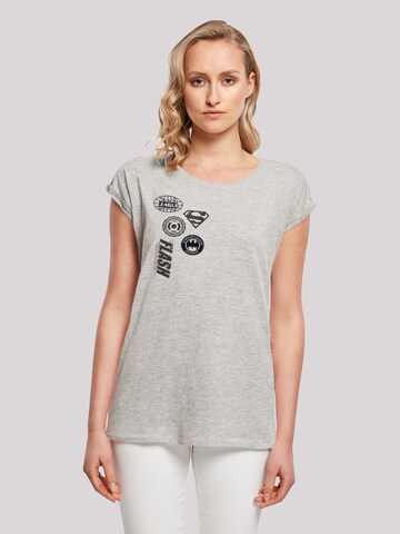 F4NT4STIC T-Shirt 'DC Comics Justice League Icons Cluster' in Grau: Vorderseite
