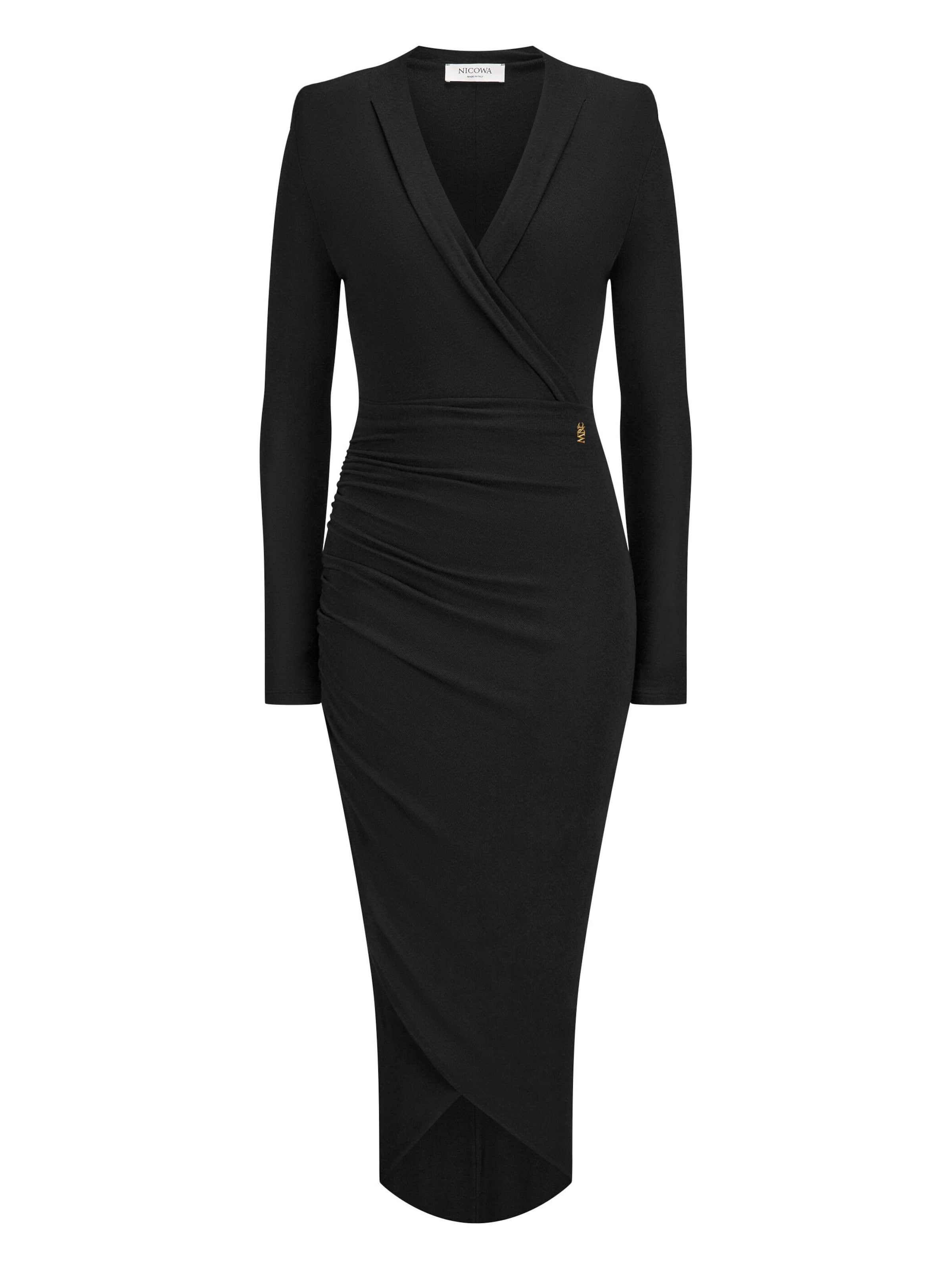 Nicowa Jurk 'EWONA' in Zwart: voorkant