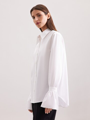 SEIDENSTICKER Blouse 'Schwarze Rose' in Wit