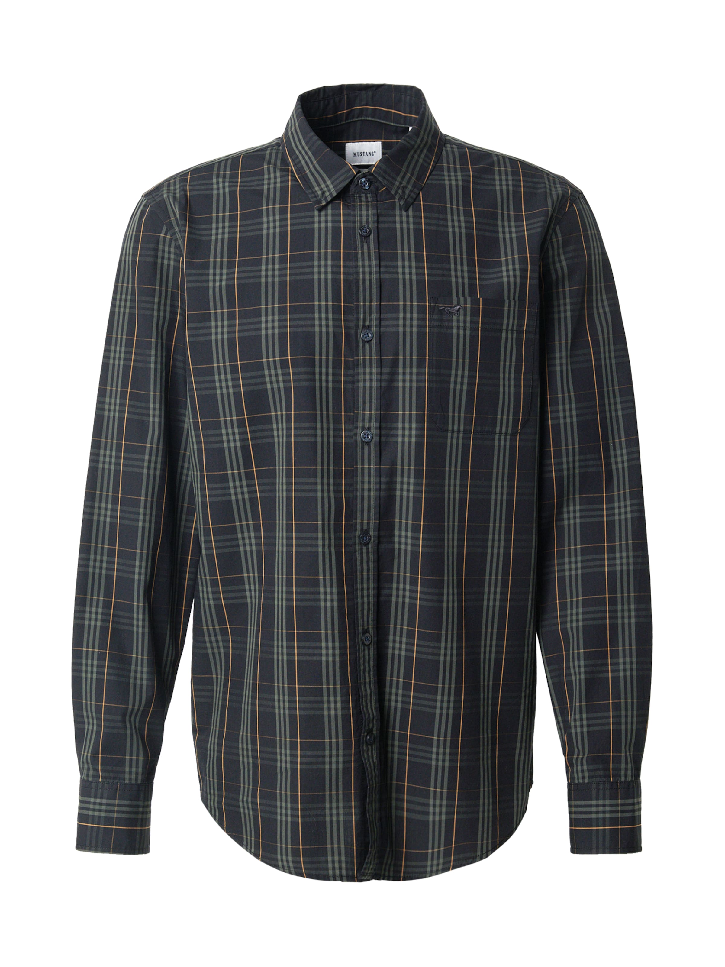 MUSTANG - Ajuste regular Camisa 'CHESTER' en negro: frente