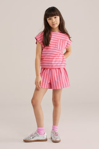 WE Fashion Свободный крой Штаны в Ярко-розовый