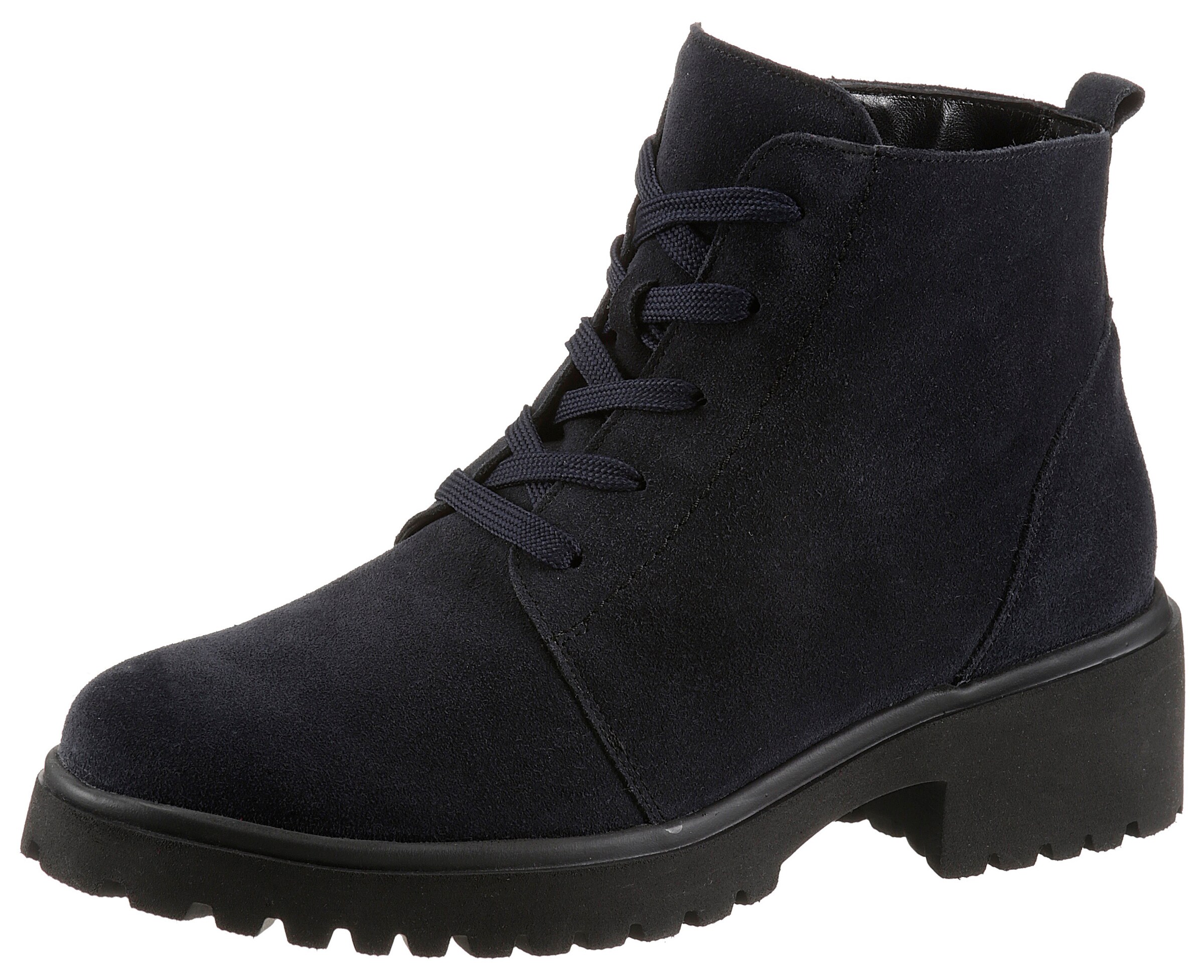 WALDLÄUFER Lace-Up Ankle Boots in Blue: front
