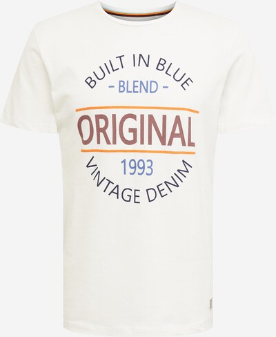 BLEND Koszulka w kolorze niebieski / granatowy / pomarańczowy / pastelowa czerwień / białym, Podgląd produktu