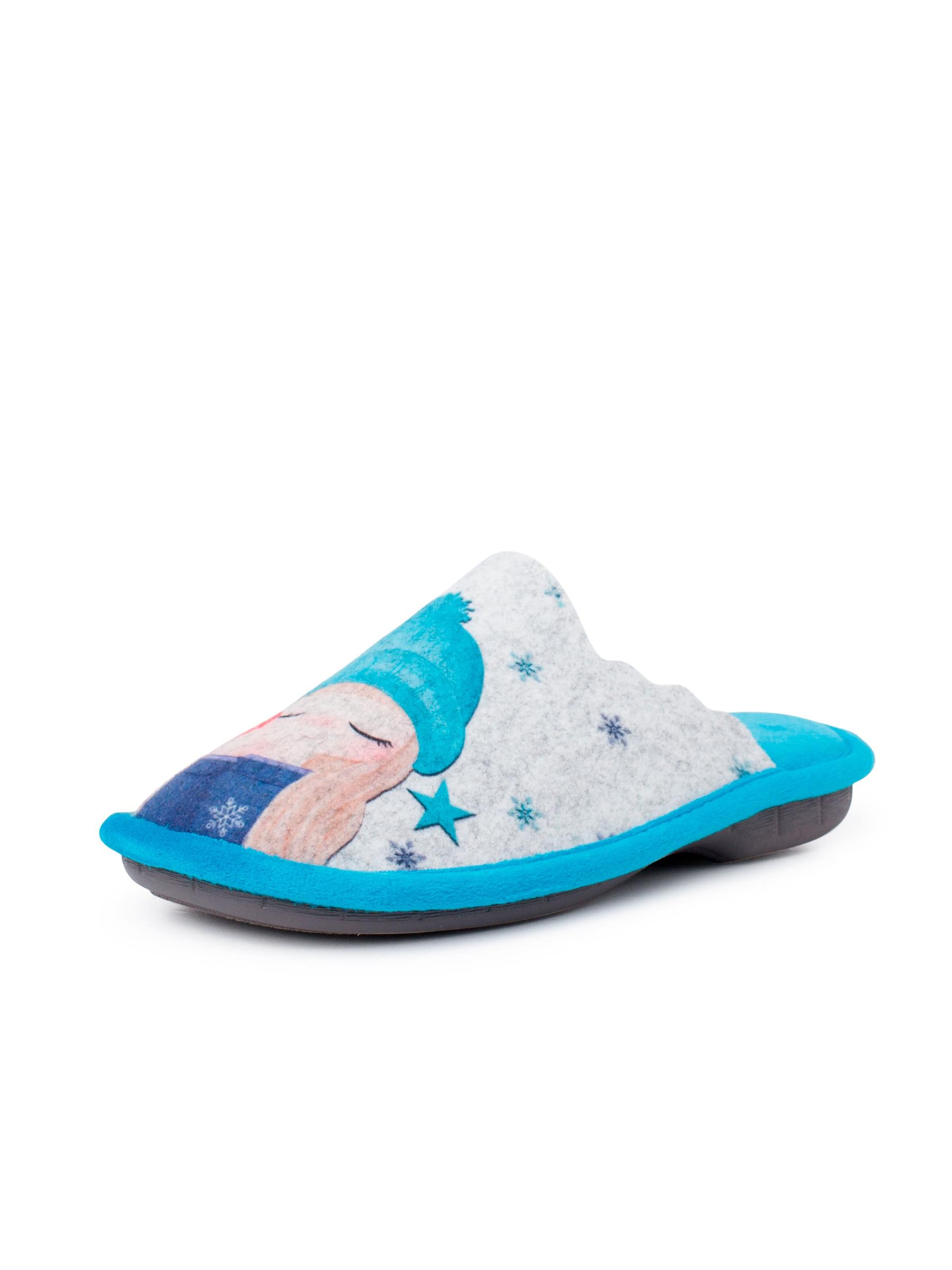 Pisamonas - Zapatillas de casa en azul: frente