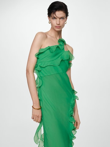 MANGO Večerné šaty 'Nicola' - Zelená