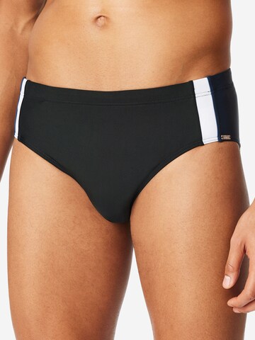 SCHIESSER Bathing trunks ' Ocean Swim ' in Black: front