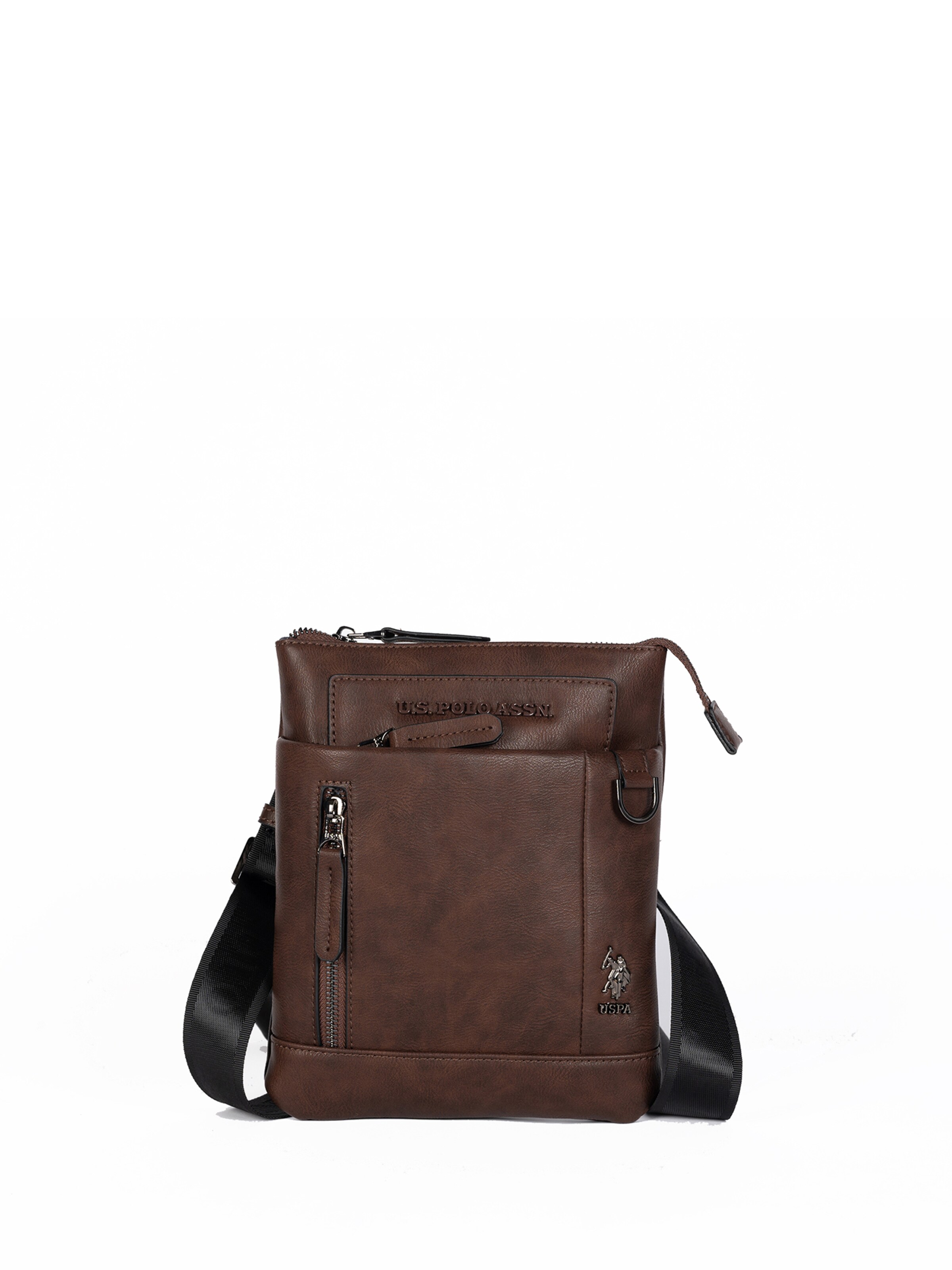 U.S. POLO ASSN. Crossbody Bag in Brown: front