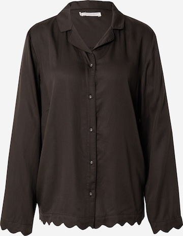 Underprotection Pajama shirt 'Jane' in Black: front