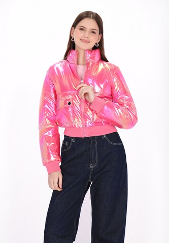 MYMO - Casaco meia-estação em rosa: frente