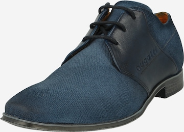 bugatti - Sapato com atacadores 'Morino' em azul: frente