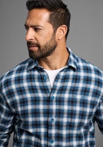 Man's World Regular Fit Hemd in Blau