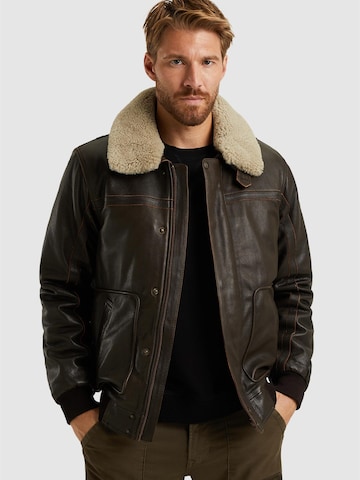 Giacca di mezza stagione 'Iconic Hudson leather jacket' di PME Legend in marrone: frontale