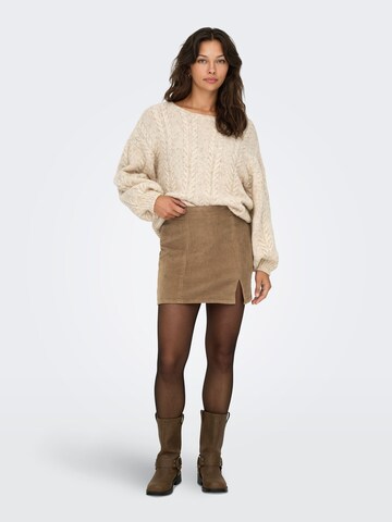 ONLY Skirt 'ONLLeni-Global' in Brown