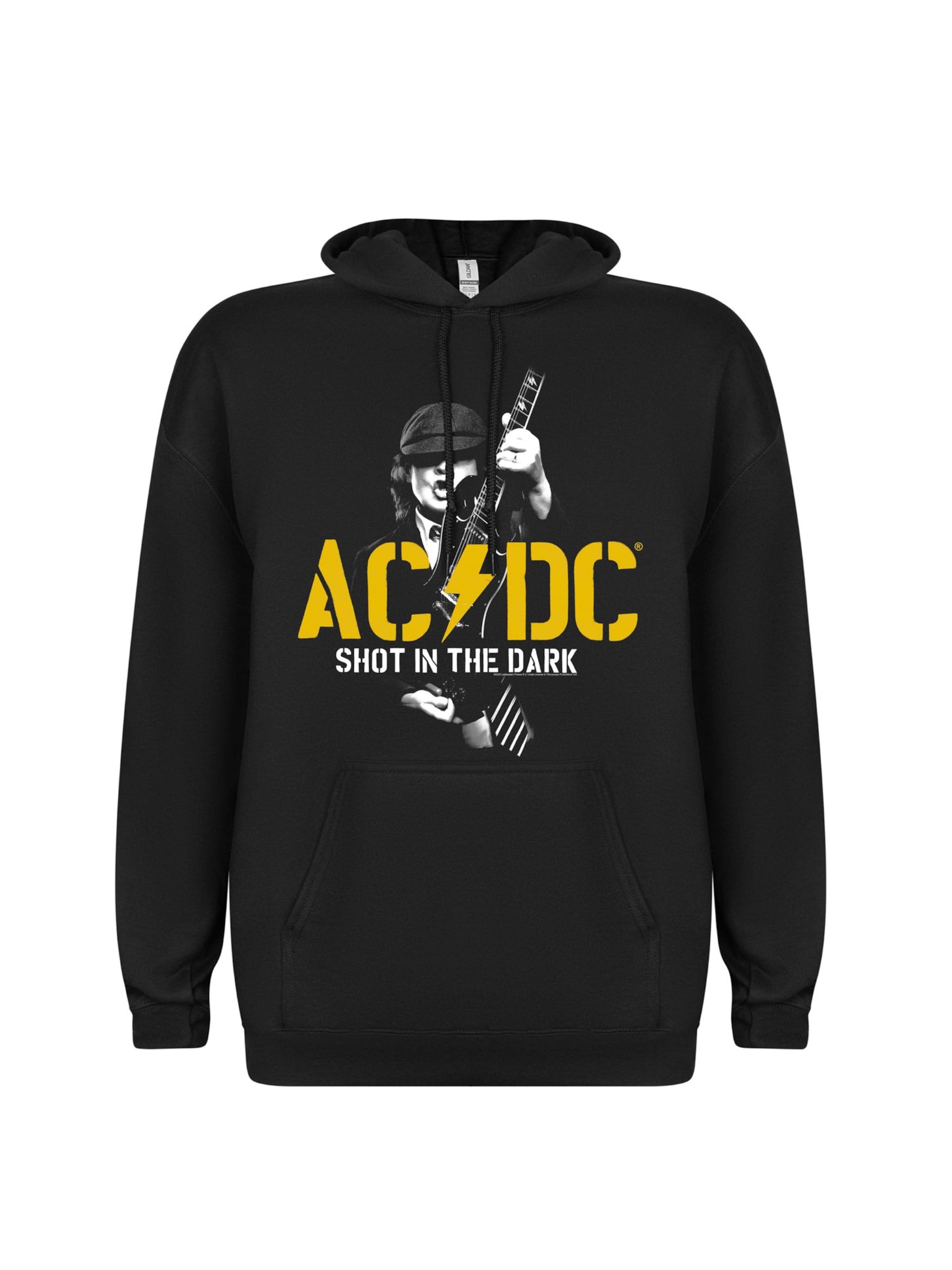 AC/DC Sweatshirt 'AC/DC PWR Shot in the Dark Kapuzenpullover' in Black: front