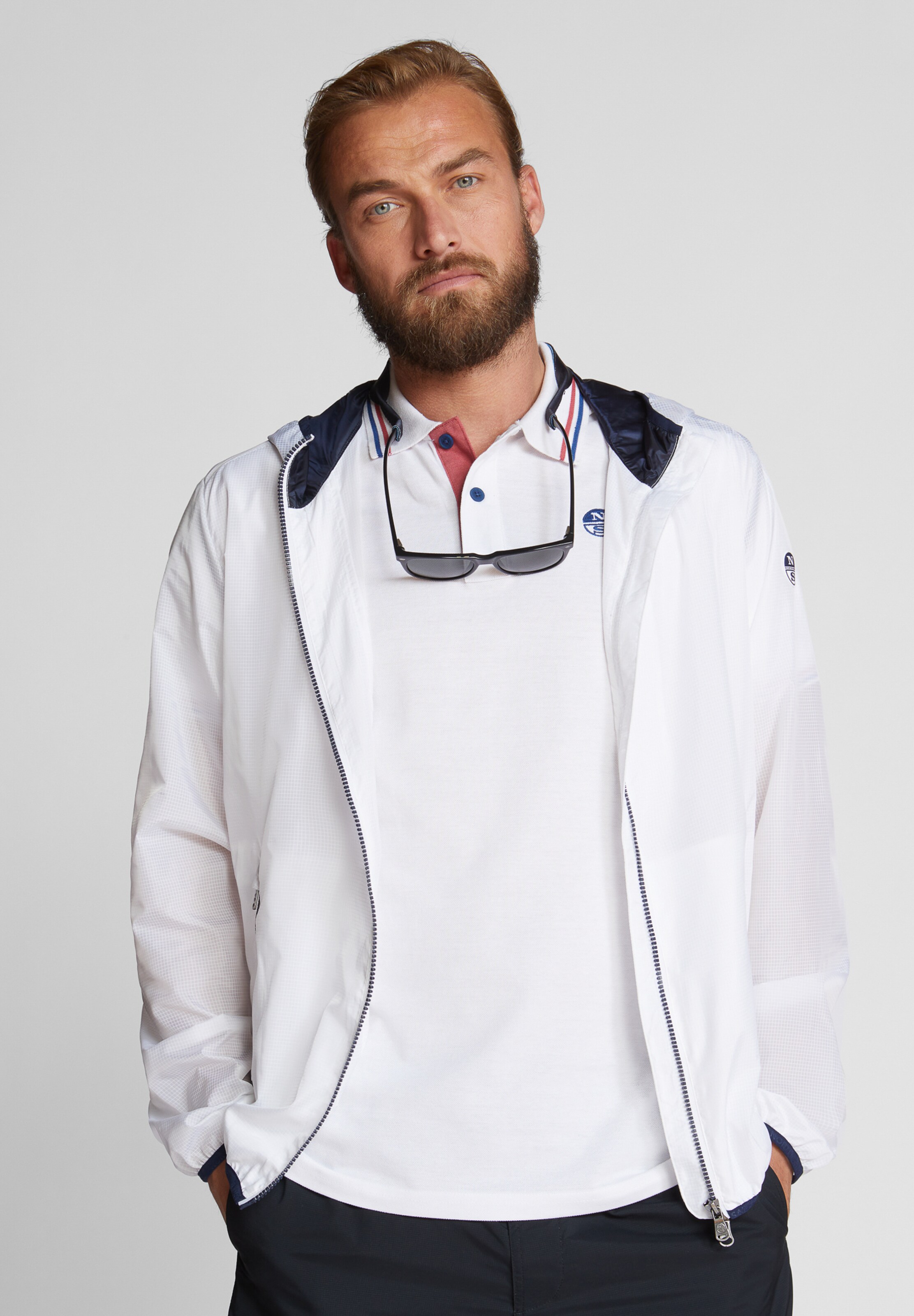 Männer Große Größen North Sails Polo in Weiß - BP12038 Männer Große Größen North Sails Polo in Weiß - BP12038