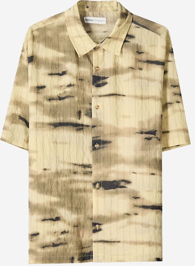 Bershka Paita värissä tummabeige / pastellinkeltainen / musta, Tuotenäkymä