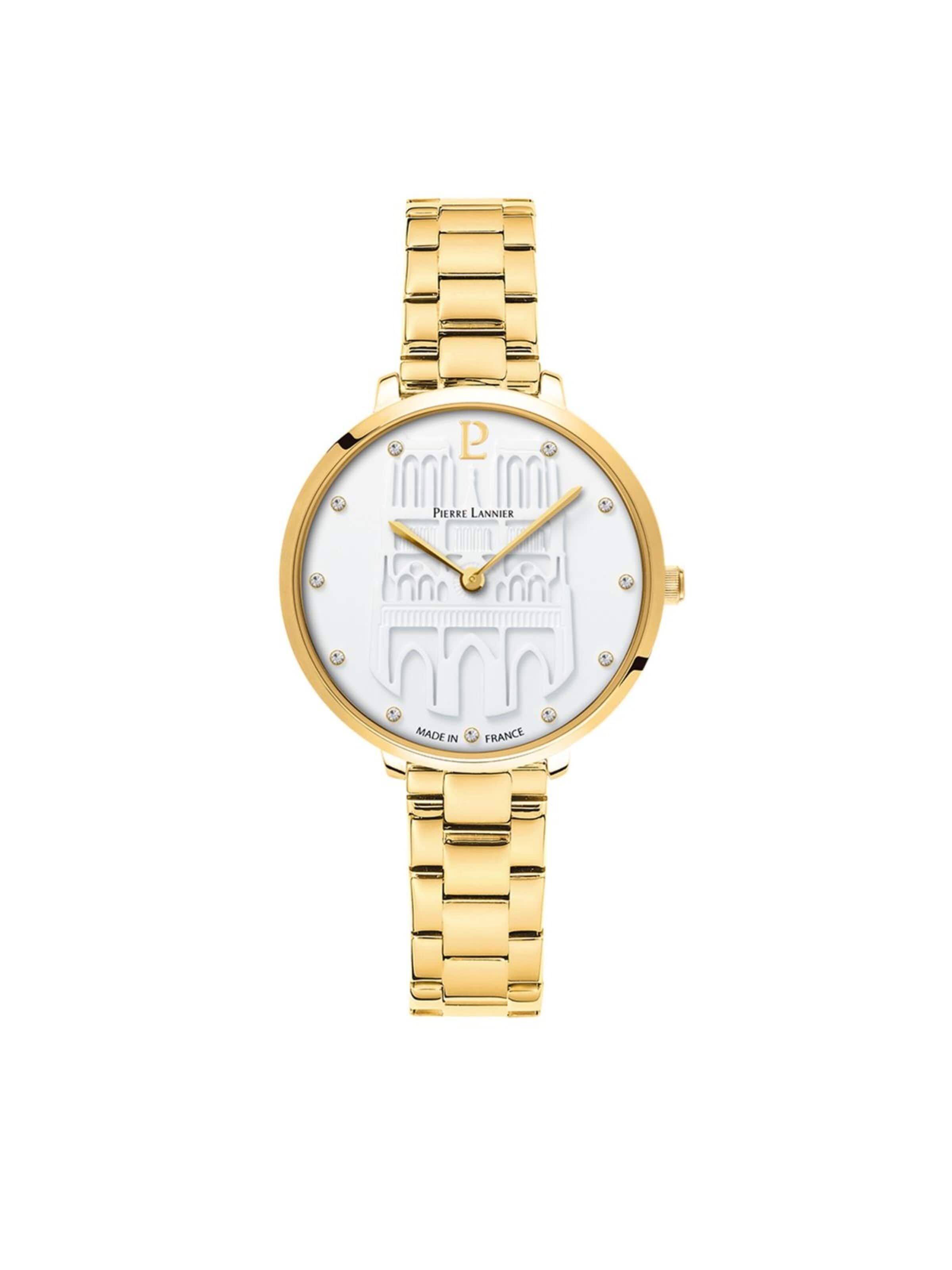 Montre à affichage analogique 'Coeur Battant' Pierre Lannier en blanc : devant