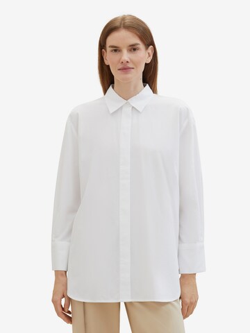 TOM TAILOR Blouse in Wit: voorkant