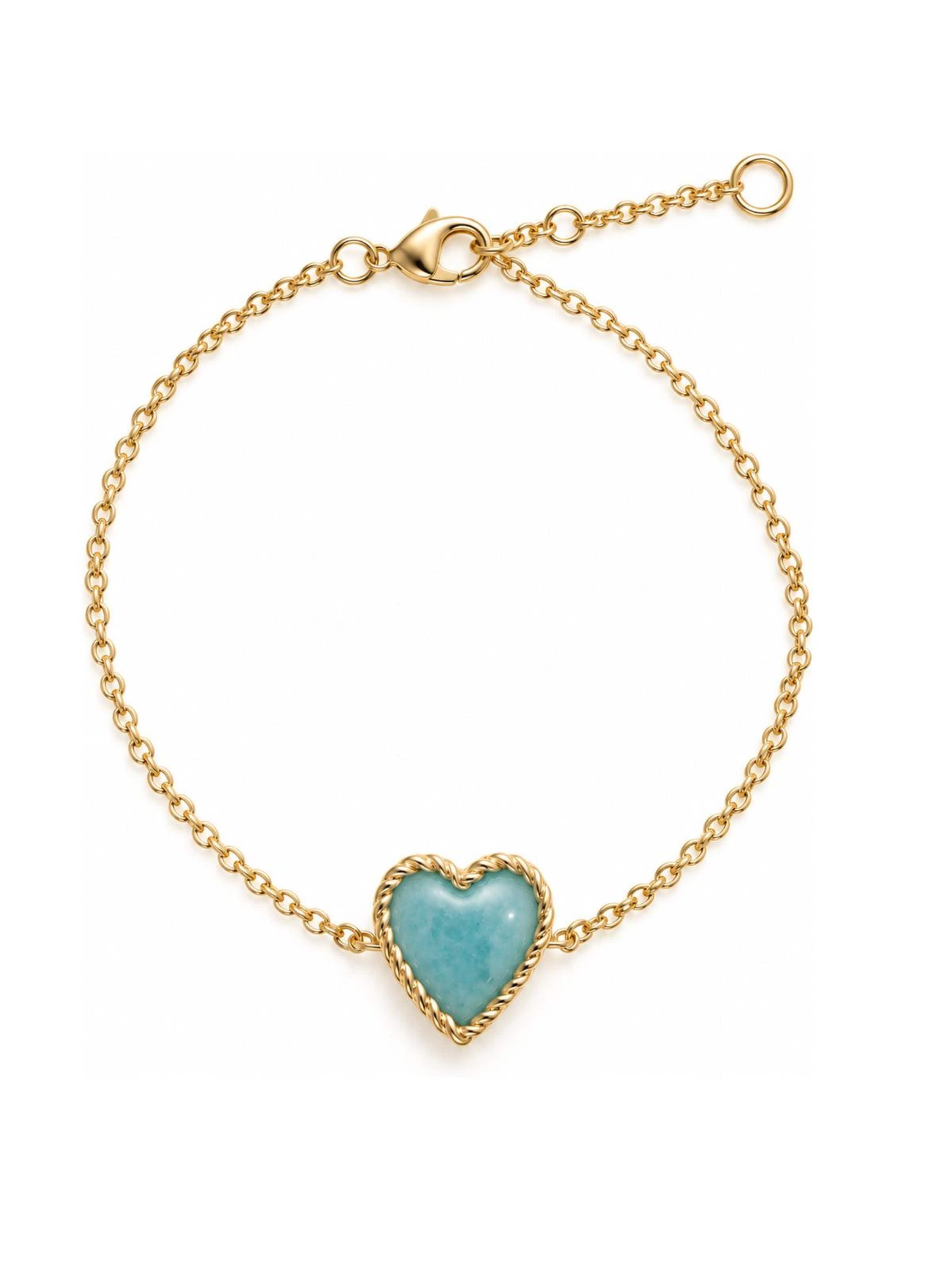 CHIVAL Bracelet 'Love Wrap Blue' in Gold: front