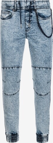 Ombre Tapered Jeans in Blauw: voorkant