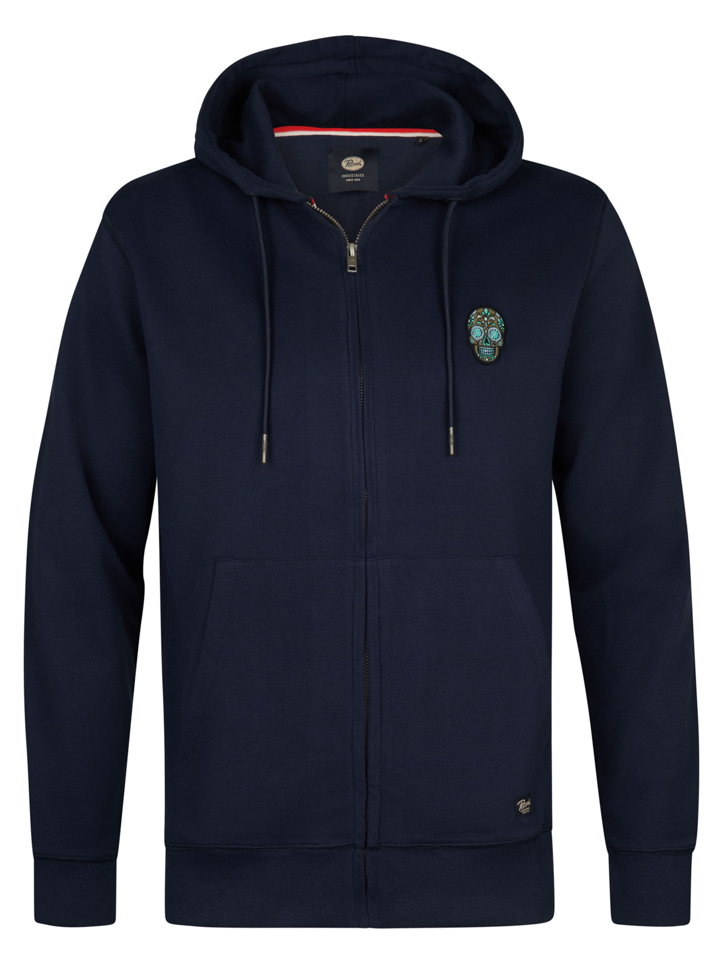 Petrol Industries Кофта на молнии в Синий: спереди