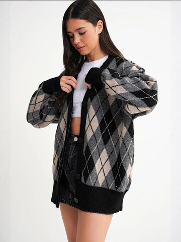 MixRay Knit Cardigan in Black