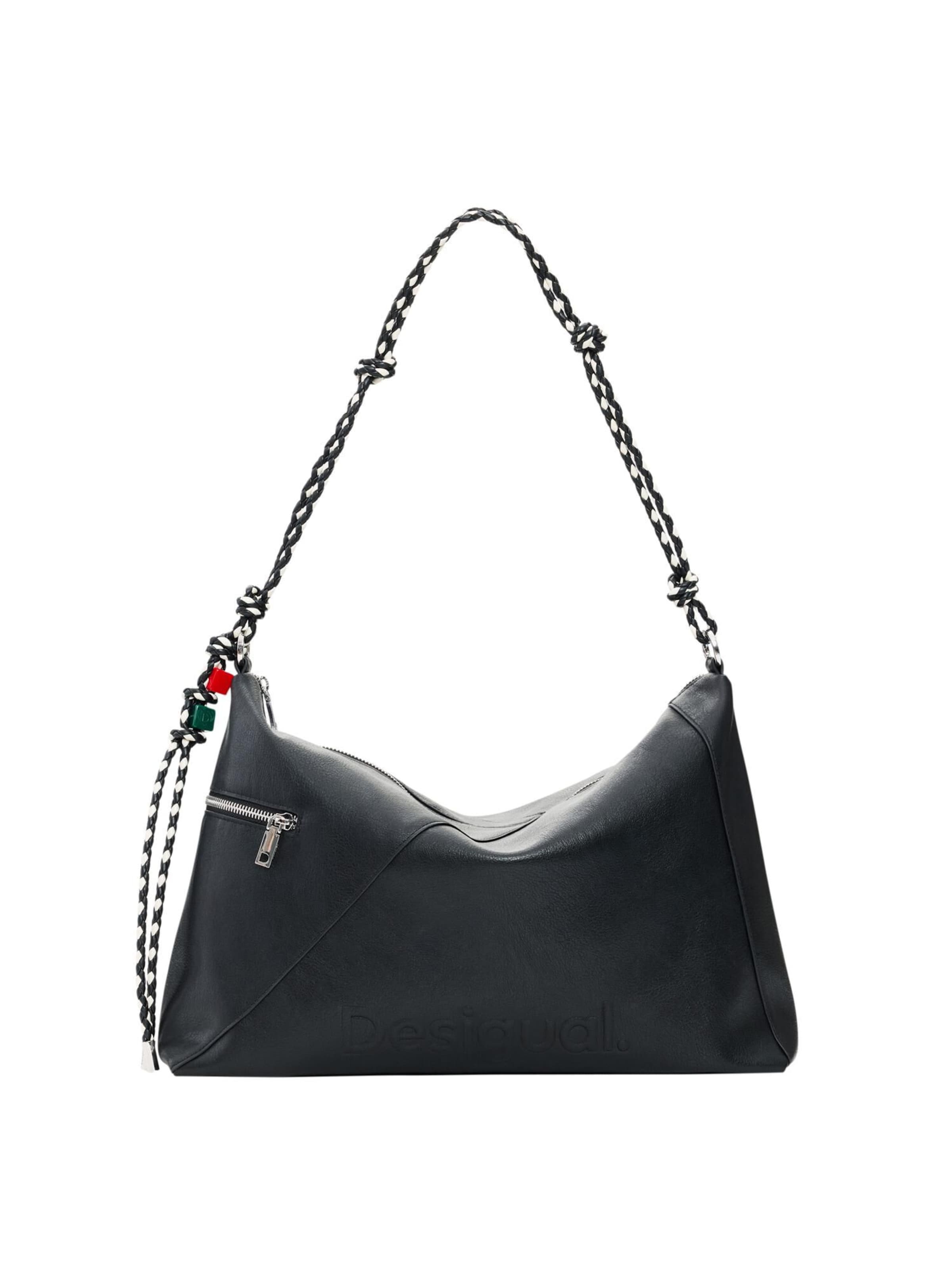 Desigual Sac bandoulière en noir / blanc, Vue avec produit