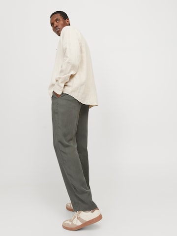 JACK & JONES Loosefit Pressveckad byxa 'JPSTKarl Skye' i grön