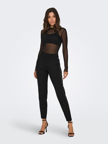 ONLY Slimfit Broek 'ONLPoptrash' in Zwart