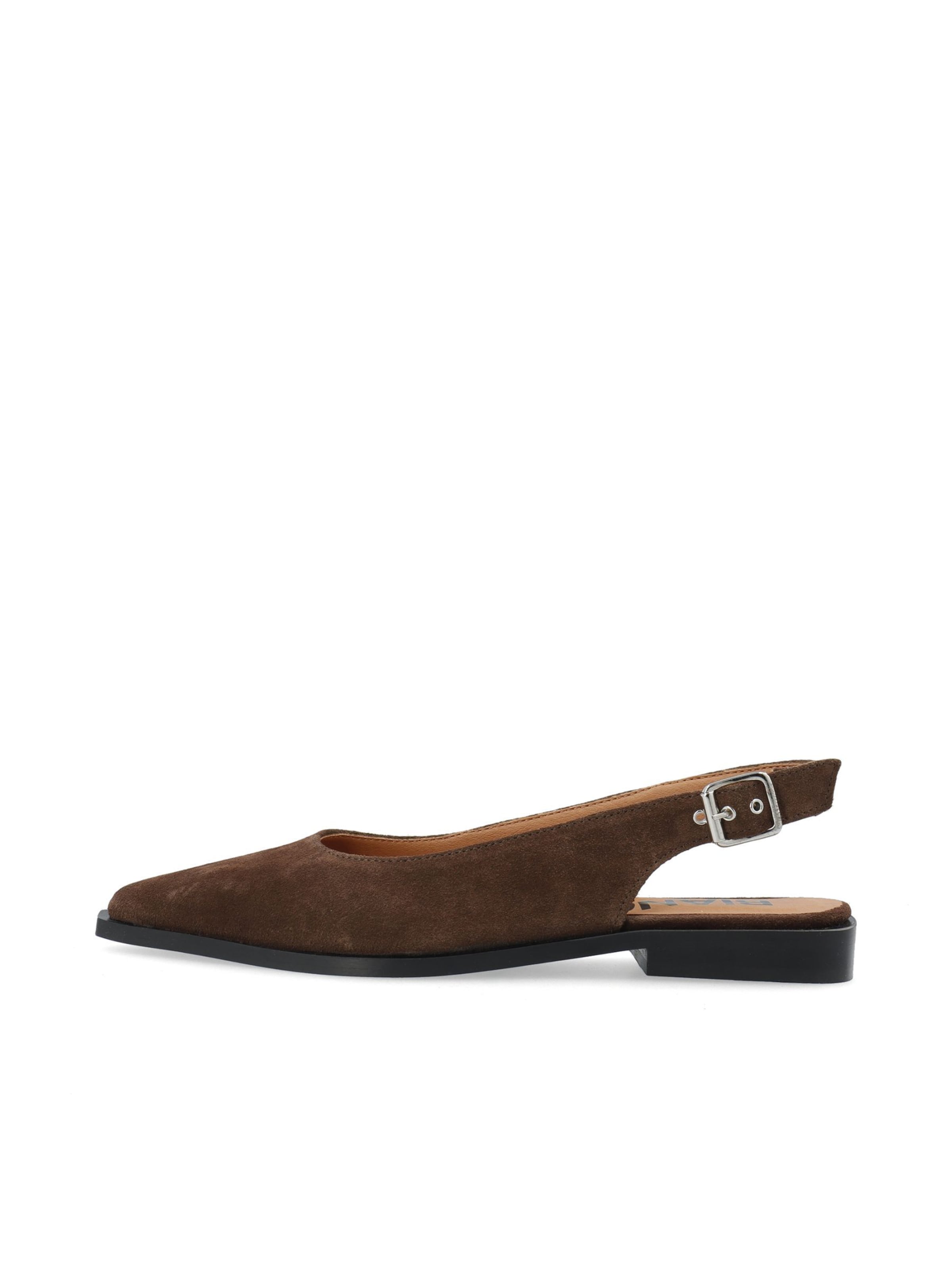 Décolleté sling di Bianco in marrone: frontale