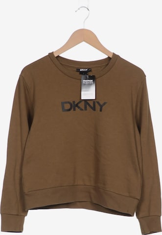 DKNY Sweatshirt & Zip-Up Hoodie in S in Brown: front