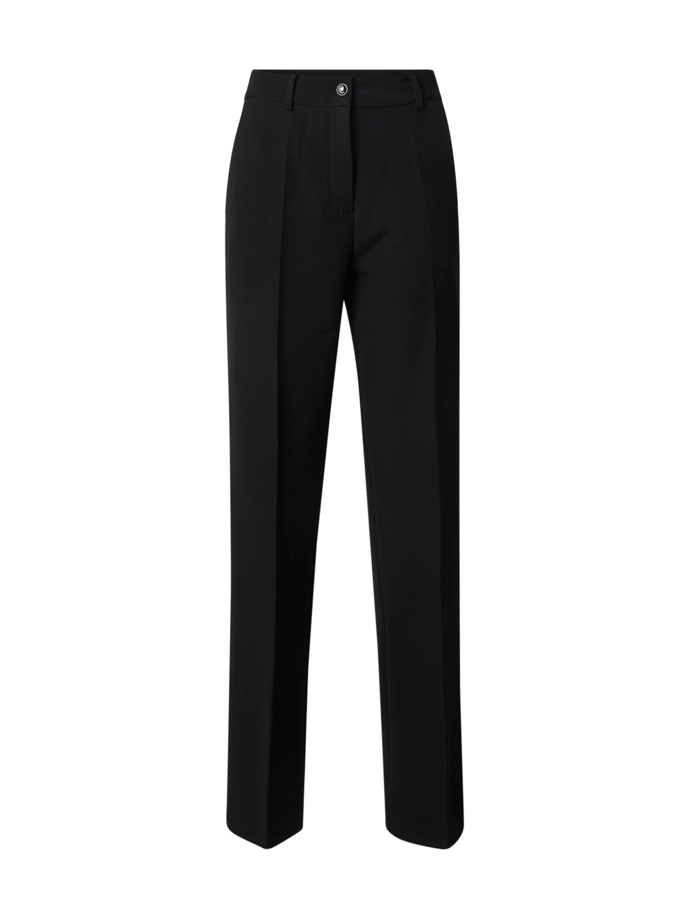 GUESS Regular Pressveckad byxa 'NEW CARLA' i svart: framsida