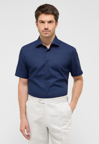 ETERNA Slim fit Overhemd in Blauw: voorkant