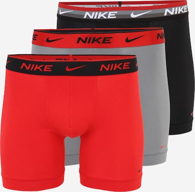 NIKE Underwear Bokserishortsit värissä harmaa / verenpunainen / musta / valkoinen, Tuotenäkymä