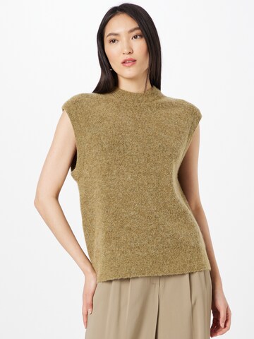 Samsoe Samsoe Sweater 'NOR VEST 7355' in Brown: front