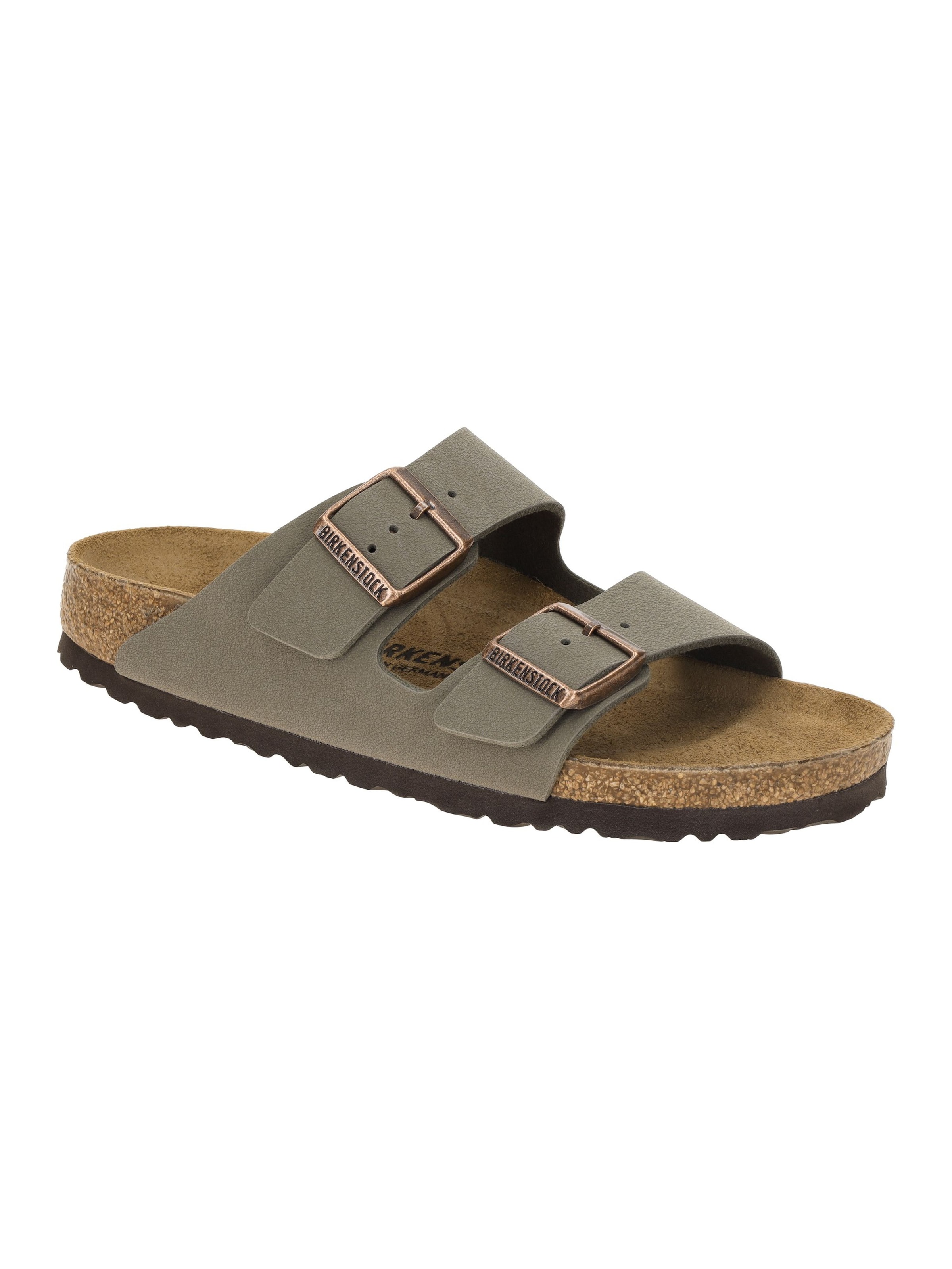 BIRKENSTOCK Pantolette 'Arizona' in Grau: Vorderseite