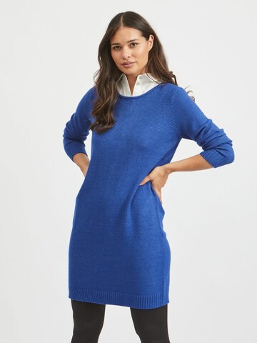 VILA Knit dress in Blue: front
