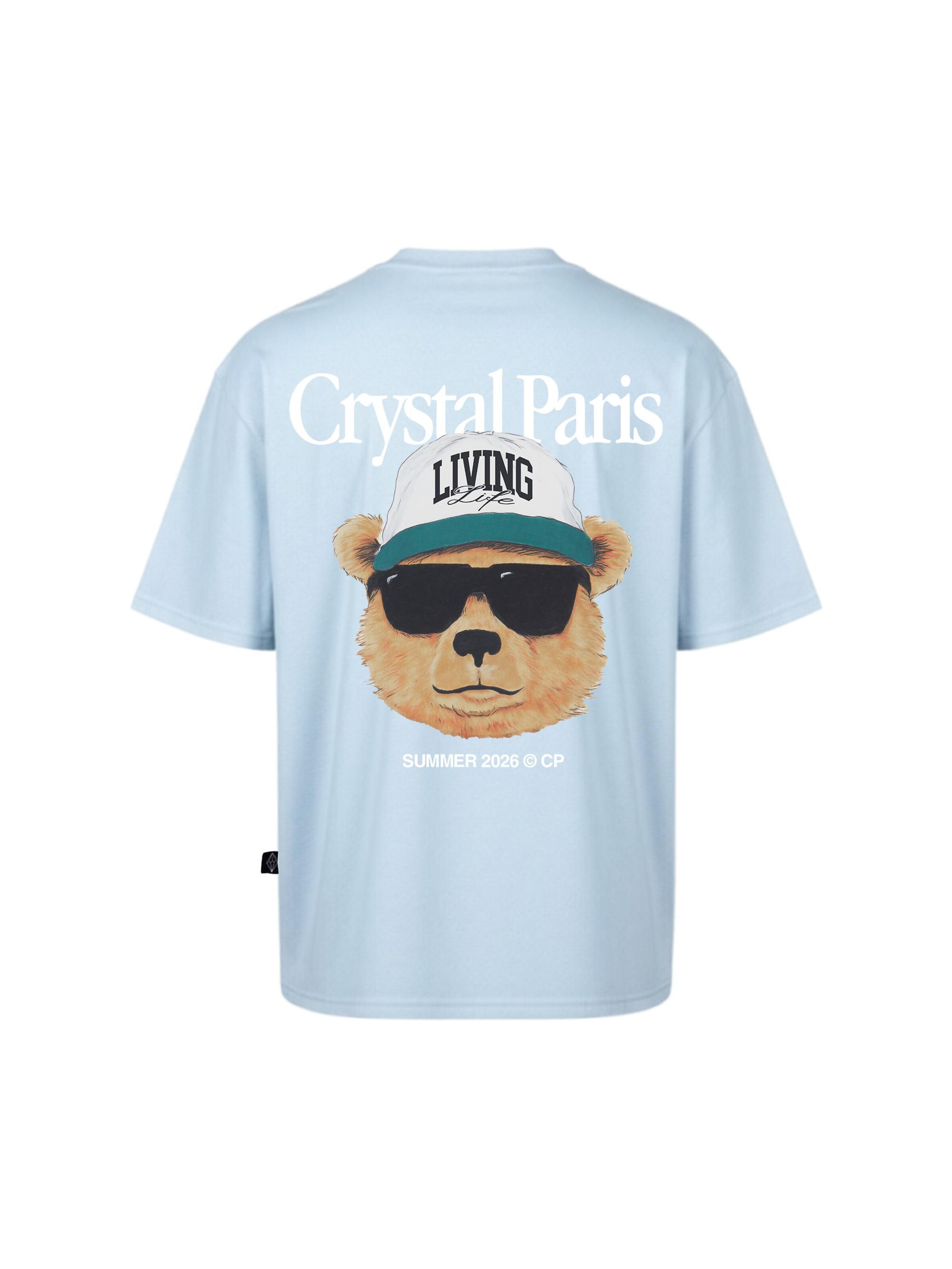 Crystal Paris Shirt 'Living Life' in Blauw