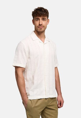INDICODE JEANS Regular fit Button Up Shirt 'INWallz' in Beige