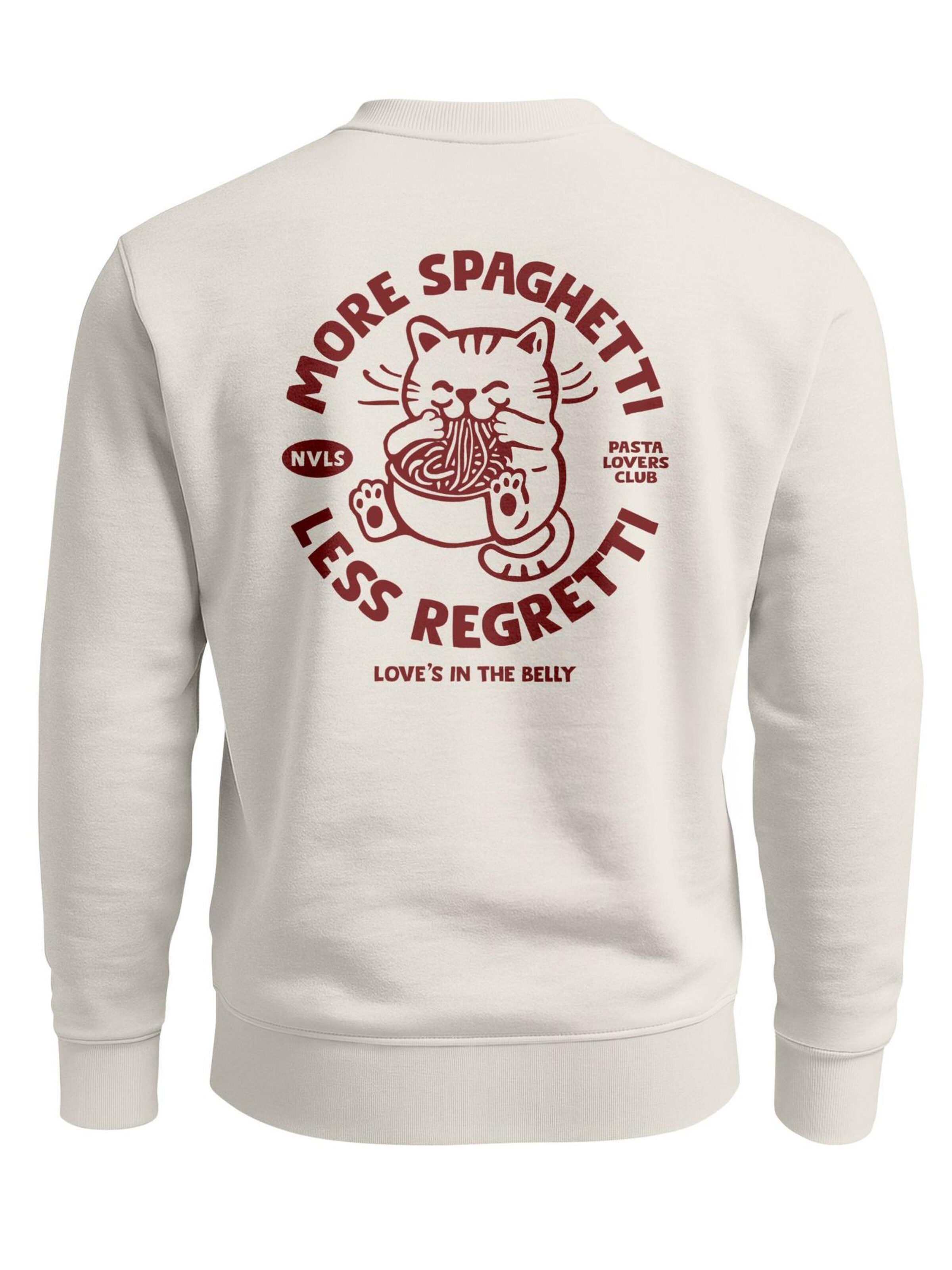 Neverless Sweatshirt 'spaghetti' in Beige