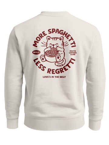 Neverless Sweatshirt 'spaghetti' in Beige